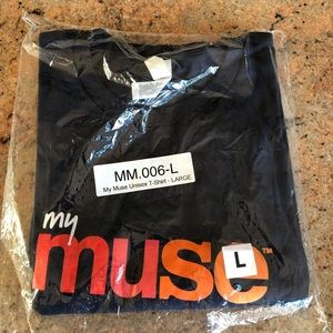 T-Shirt Navy Blue Short Sleeve Size L- my muse